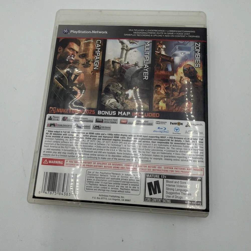 Sony PlayStation 3 PS3 Call of Duty MW3, Adv Warfare, Black Ops2 Bundle Lot-game
